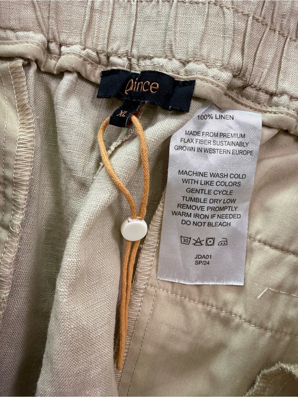 Quince 100% European Linen Wide Leg Pants Tan Size XL - Picture 5 of 8
